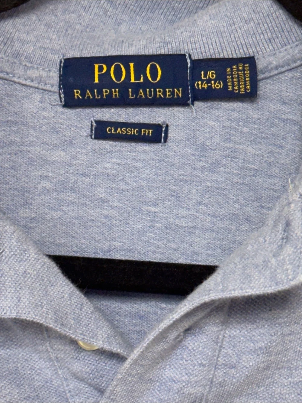 Polo by Ralph Lauren Boys Blue Polo Size L 14/16